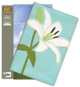 KJV Collection Bible Thinline Bloom, White Lily