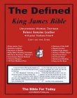 The Defined King James Bible, Genuine Leather Burgundy Indexed